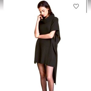 H&M ribbed poncho in black.  XS/S